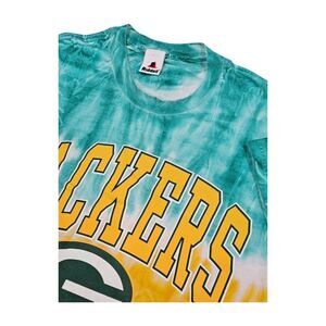 VTG Riddell Green Bay Packers Tie-Dye T-Shirt Short Sleeve 1998 Adult Large
